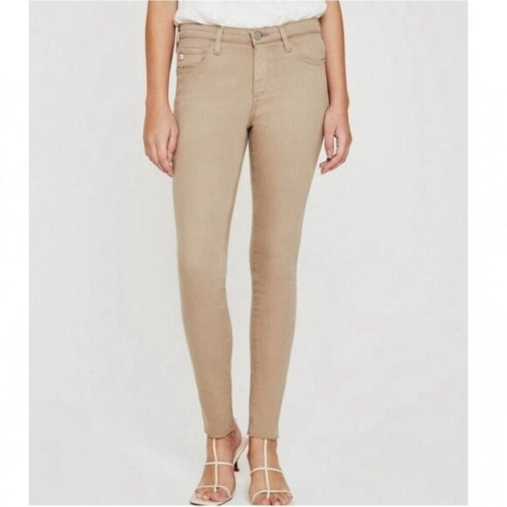 AG Adriano Goldschmied The Legging Super Skinny Jeans Beige Womens Size 27
